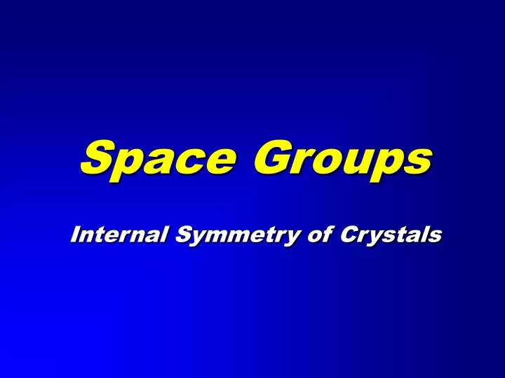 space groups