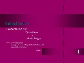 italian cuisine