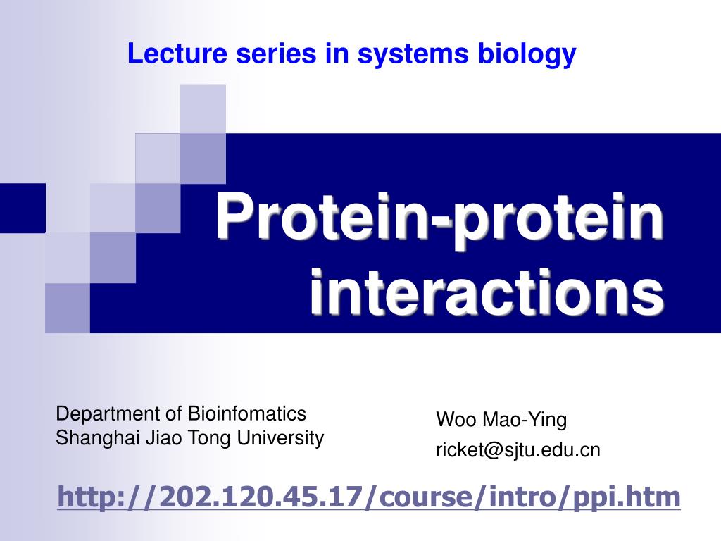 PPT - Protein-protein interactions PowerPoint Presentation, free ...