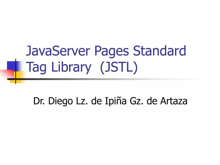 javaserver pages standard tag library jstl