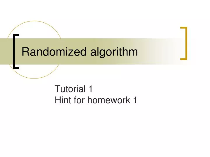 randomized algorithm