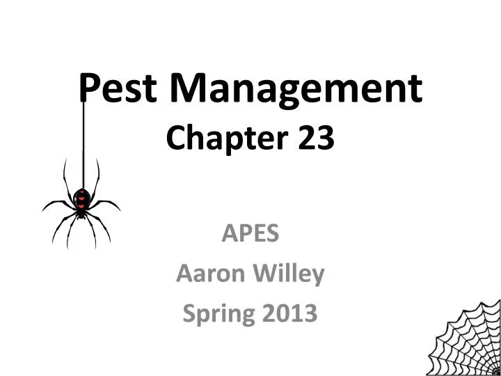 pest management chapter 23