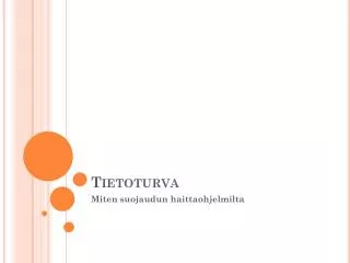 Tietoturva