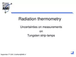 Radiation thermometry