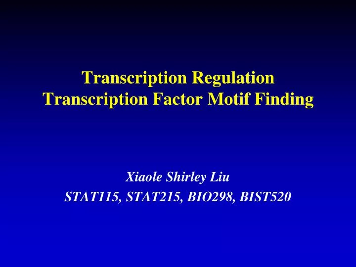transcription regulation transcription factor motif finding