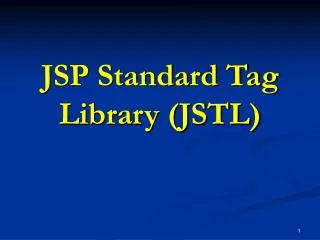 jsp standard tag library jstl