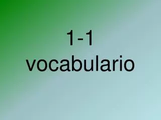 1 1 vocabulario