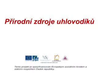 p rodn zdroje uhlovod k