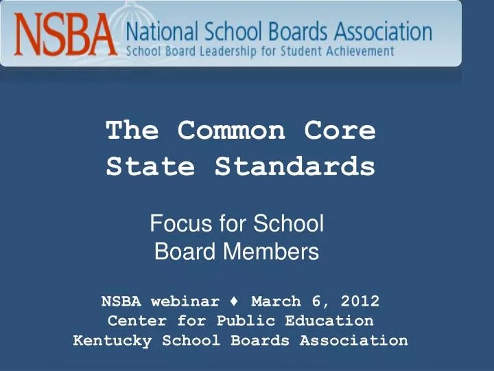 the common core state standards