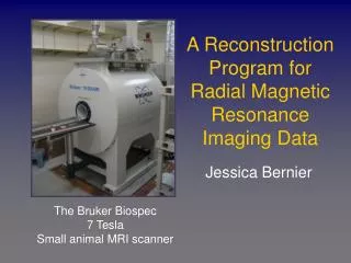 A Reconstruction Program for Radial Magnetic Resonance Imaging Data