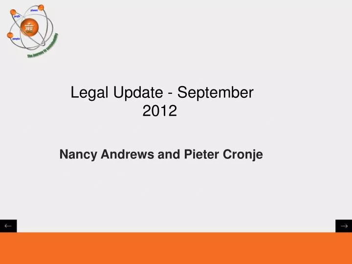 legal update september 2012