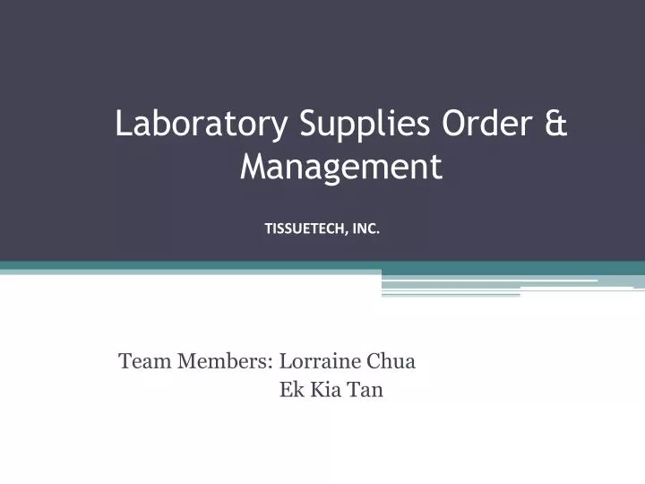 laboratory supplies order management