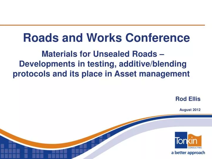 roads and works conference