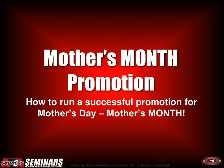 mother s month promotion