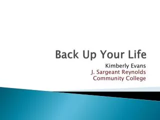 Back Up Your Life