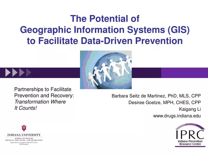 the potential of geographic information systems gis to facilitate data driven prevention