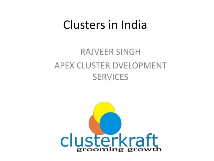clusters in india