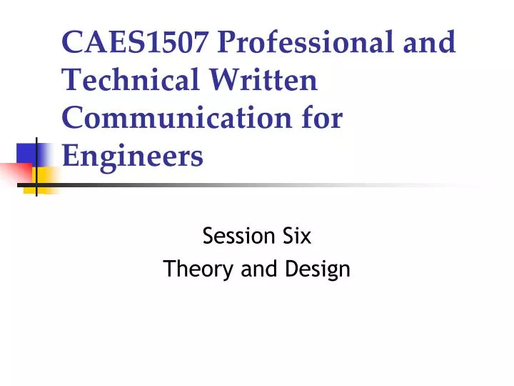 caes1507 professional and technical written communication for engineers