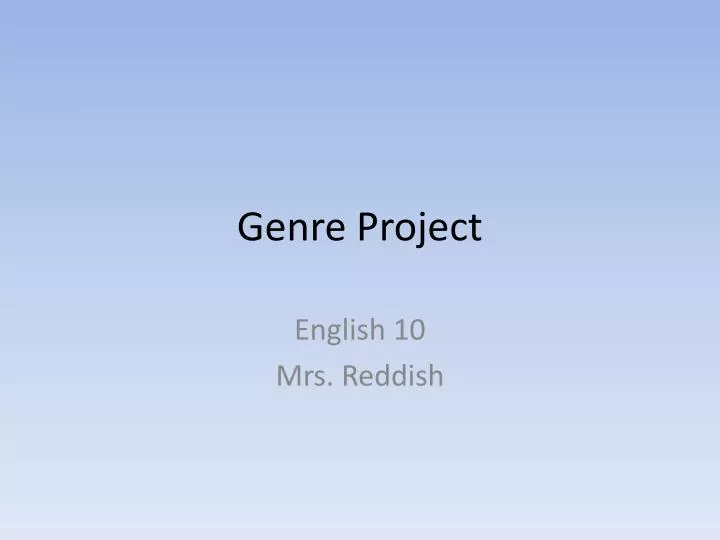 genre project