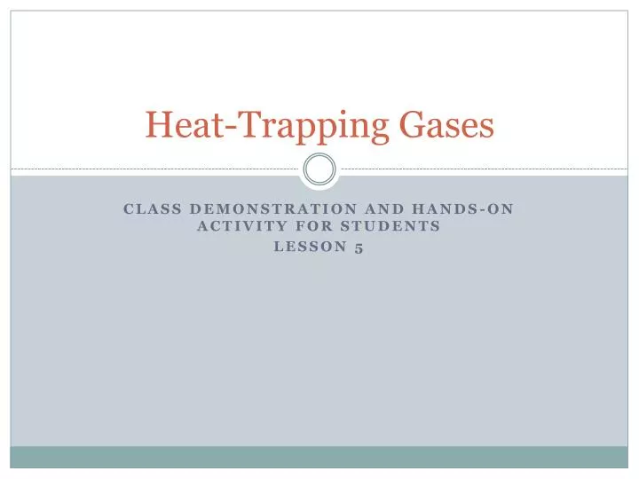heat trapping gases