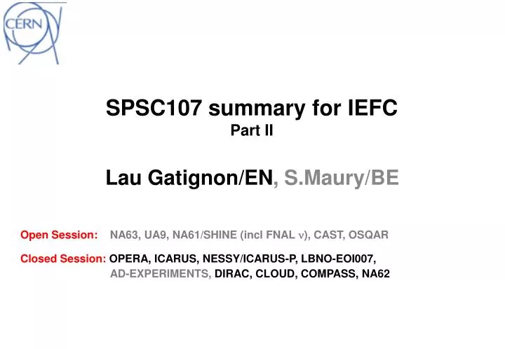 spsc107 summary for iefc part ii