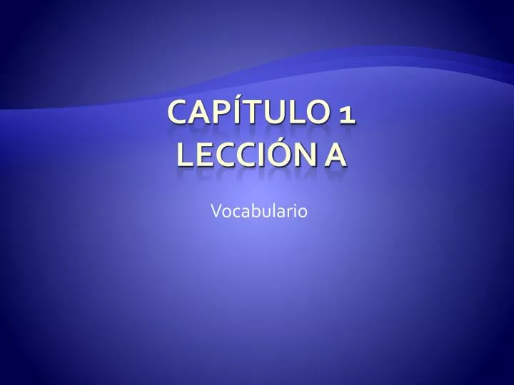 vocabulario