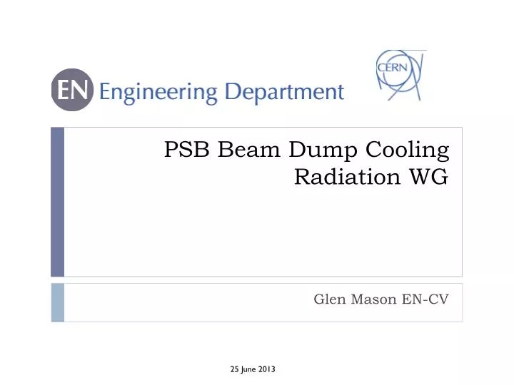 psb beam dump cooling radiation wg