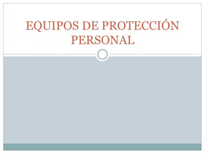 equipos de protecci n personal