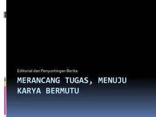 editorial dan penyuntingan berita