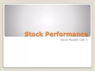 Stock Performance