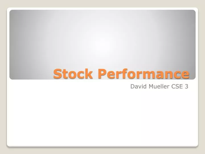 stock performance