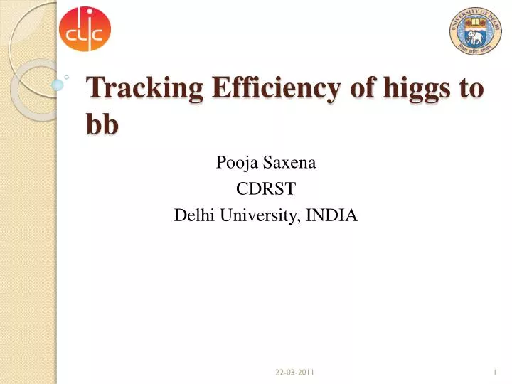 tracking efficiency of higgs to bb