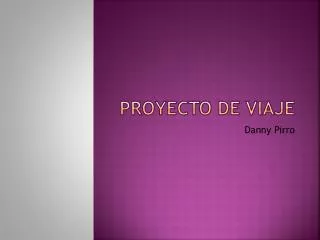 proyecto de viaje