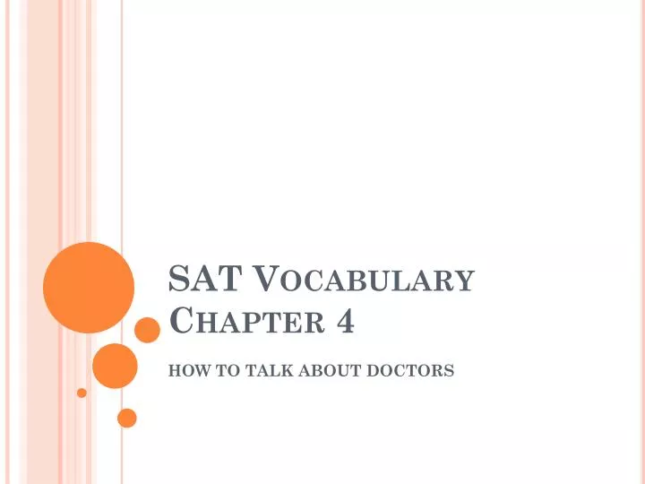 sat vocabulary chapter 4
