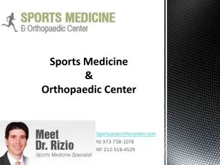 Sports Medicine &amp; Orthopaedic Center