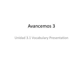 avancemos 3