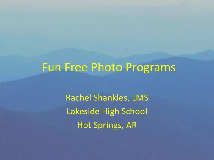 fun free photo programs