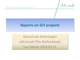 Reports on SCF projects