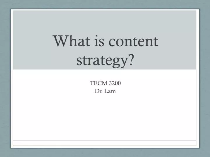 what is content strategy
