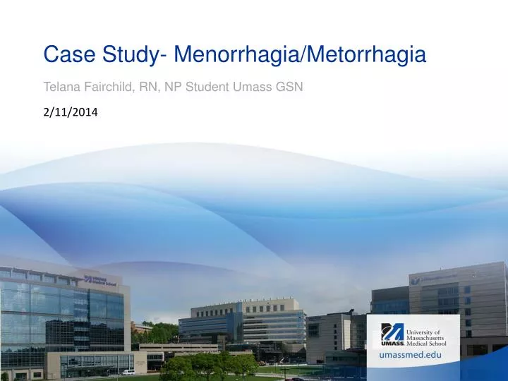 case study menorrhagia metorrhagia