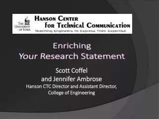 Enriching Your Research Statement