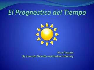 el prognostico del tiempo
