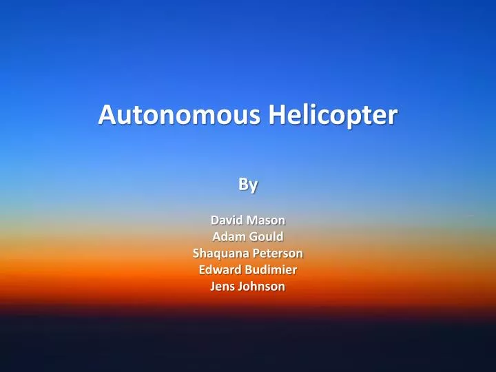 autonomous helicopter