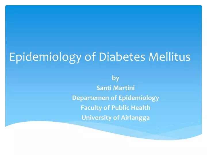 epidemiology of diabetes mellitus