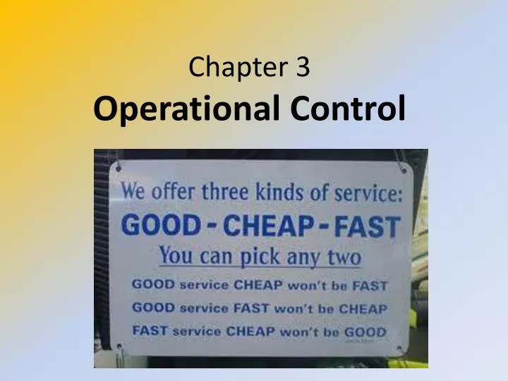 chapter 3 operational control