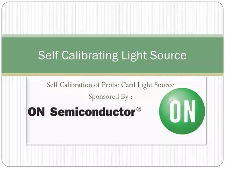 self calibrating light source