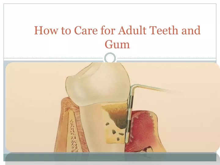 how to care for adult teeth and gum