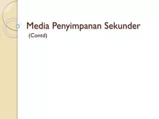 media penyimpanan sekunder