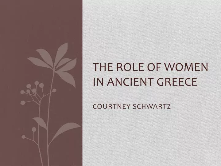 the role of women in ancient greece