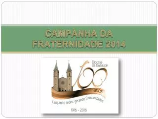 campanha da fraternidade 2014